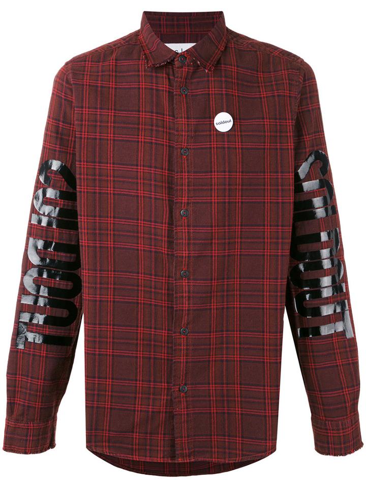 Sold Out Frvr - Printed Checked Shirt - Men - Cotton - L, Red, Cotton