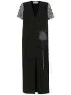 Mara Mac Printed Long Dress - Black