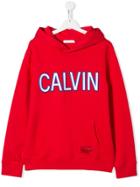 Calvin Klein Kids Logo Embroidered Hoodie