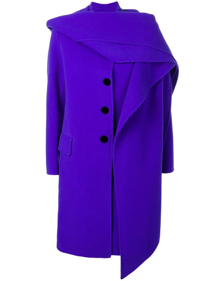 Marc Jacobs Hooded Midi Coat - Purple