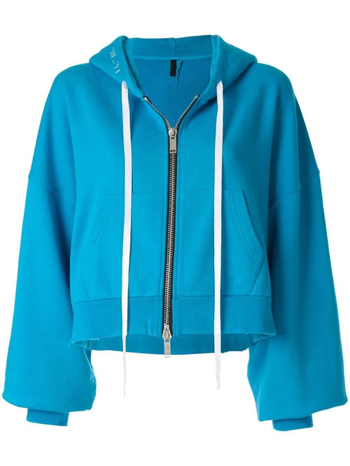 Unravel Project Hooded Bomber Jacket - Blue