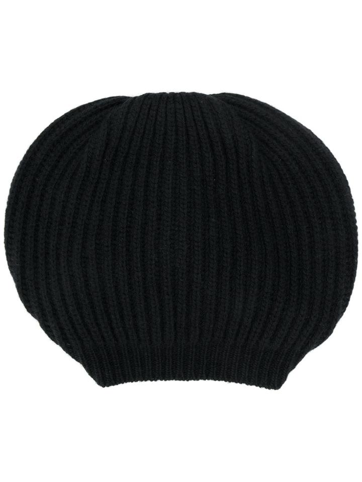 Gentry Portofino Ribbed Knit Beanie - Black
