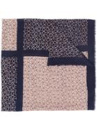 Calvin Klein Colourblock Monogram Scarf - Blue