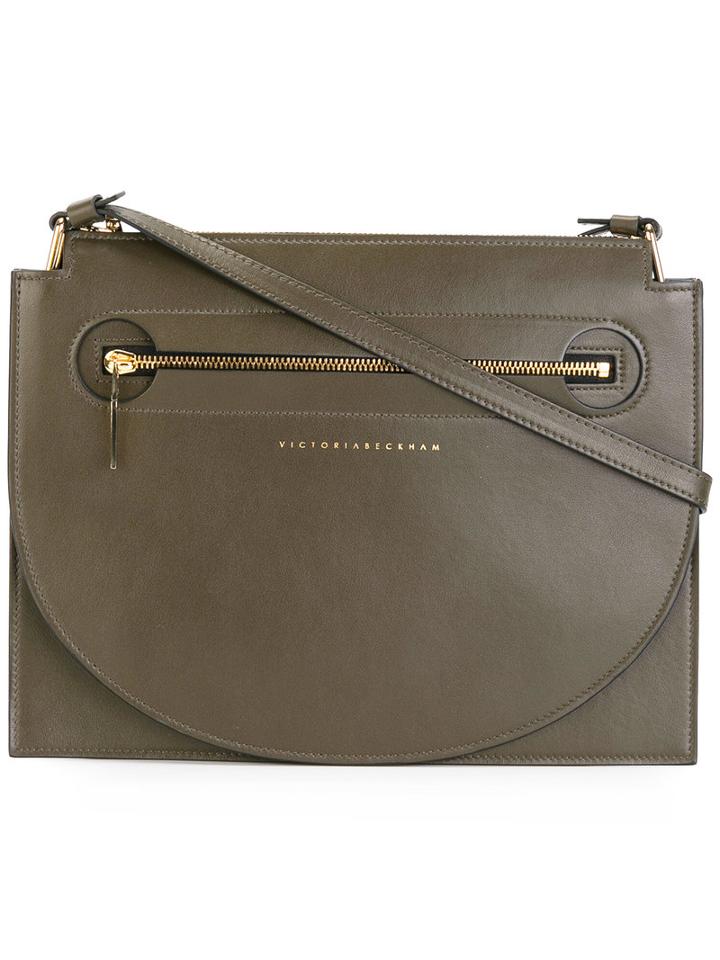 Victoria Beckham Moon Light Crossbody Bag, Women's, Green, Calf Leather
