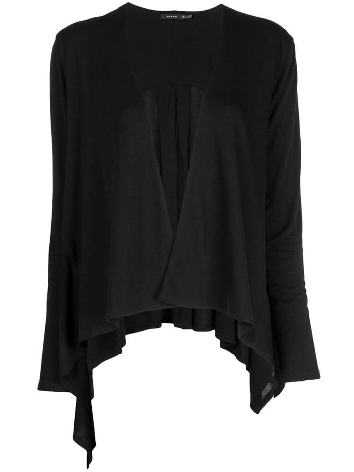 Natori Draped Waterfall Cardigan - Black