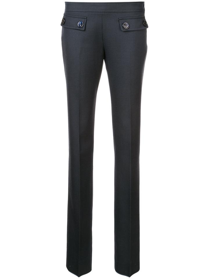 Giambattista Valli Pleated Pocket Embellished Trousers - Blue