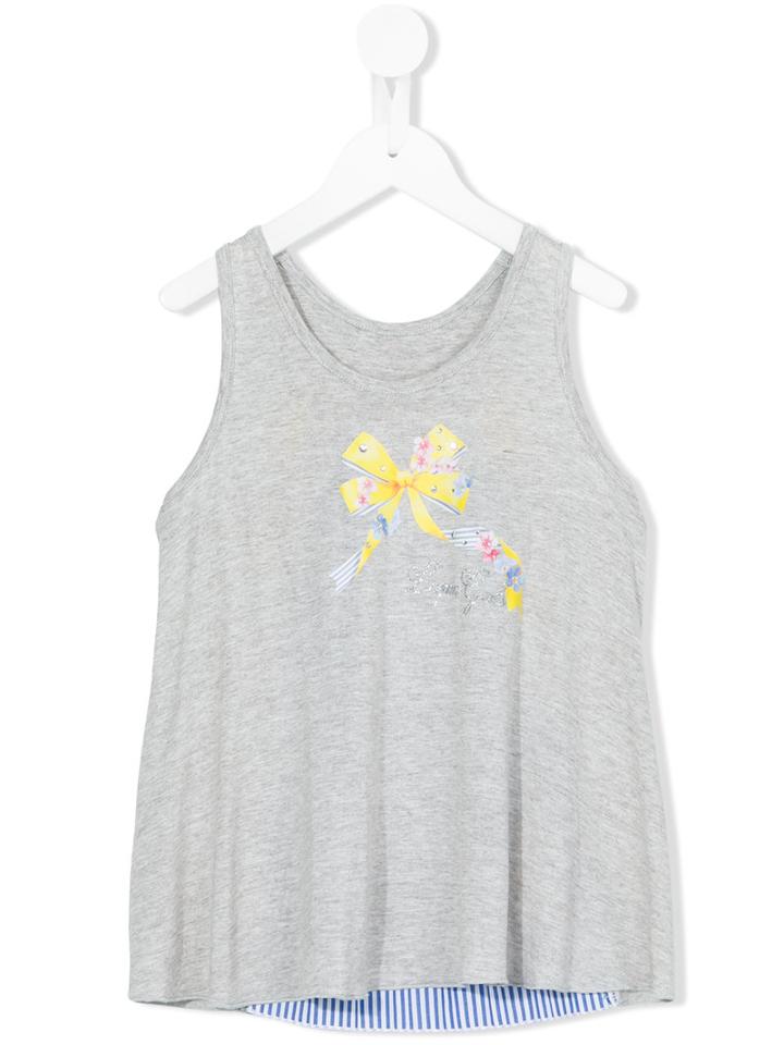 Lapin House - Back Bow Tank - Kids - Cotton/acrylic/spandex/elastane/viscose - 5 Yrs, Toddler Girl's, Grey