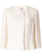 Chanel Pre-owned Cc Logos Long Sleeve Jacket - White