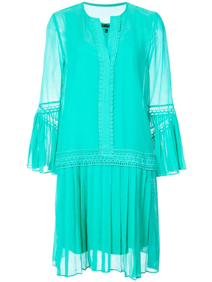 Kobi Halperin Short Pleat Detail Dress - Green
