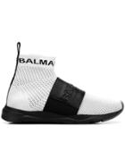 Balmain Strap Running Sneakers - White