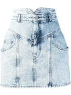Isabel Marant Bleached Denim Skirt - Blue