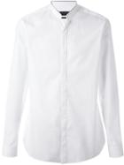 Lanvin Mandarin Collar Shirt, Men's, Size: 40, White, Cotton