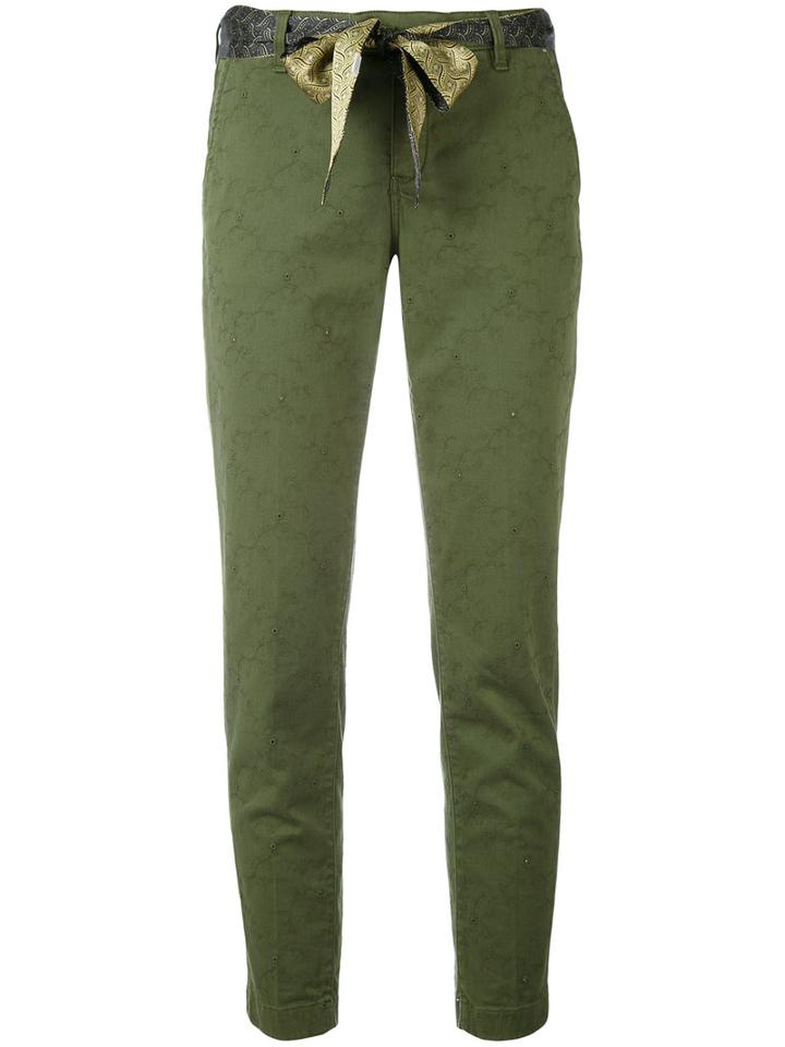Jacob Cohen - Slim-fit Trousers - Women - Cotton/spandex/elastane - 30, Green, Cotton/spandex/elastane