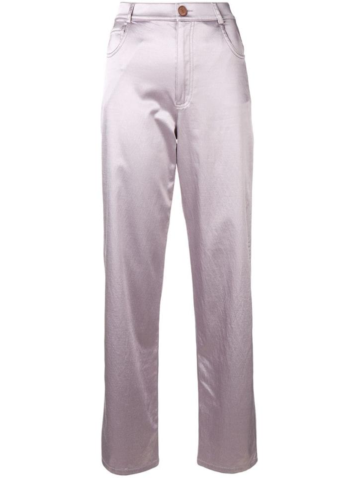 See By Chloé Straight Leg Trousers - Purple