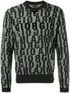 Giorgio Armani Logo Print Jumper - Black