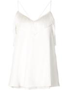 Derek Lam 10 Crosby Fringed Cami Top, Women's, Size: 6, White, Silk