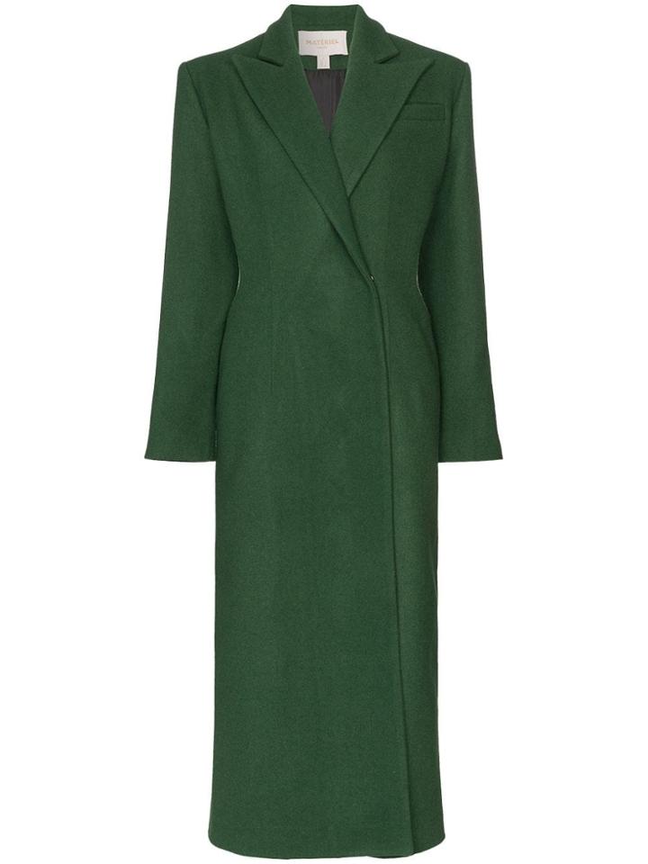 Matériel Cut-out Detail Trench Coat - Green