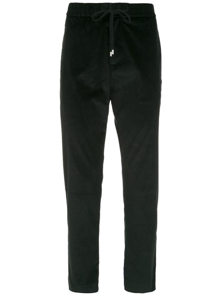 Egrey Velvet Straight Pants - Black