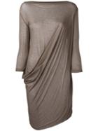 Rick Owens Lilies Draped Sheer Top, Women's, Size: 38, Grey, Cotton/polyamide/viscose