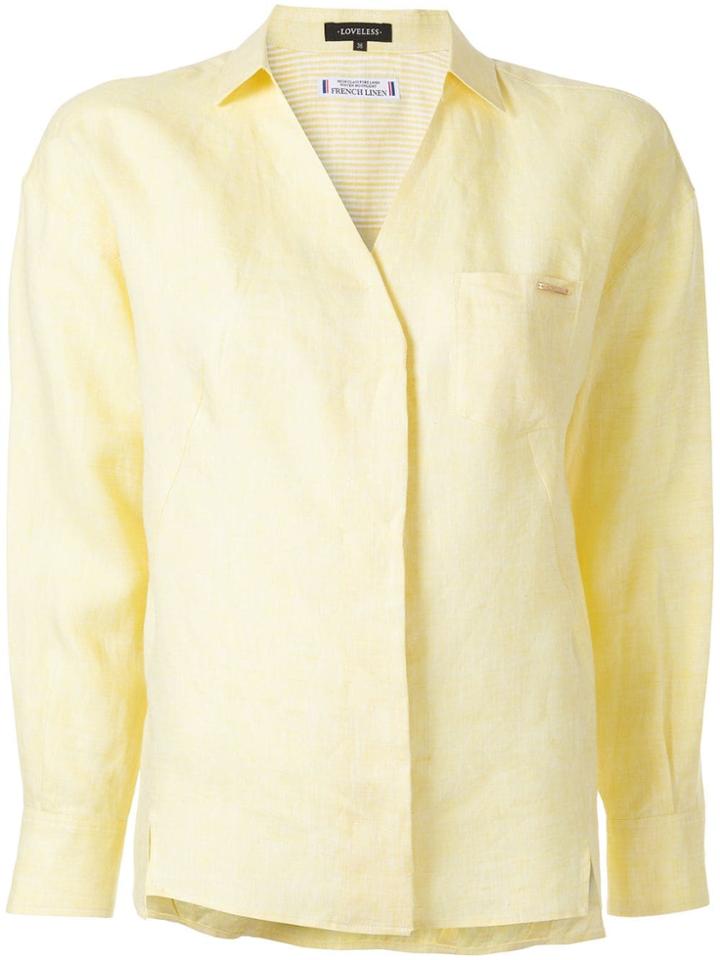 Loveless V-neck Shirt - Yellow