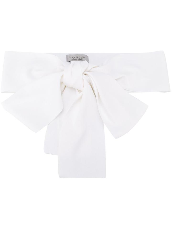 D.exterior Bow Detail Belt, Women's, White, Polyamide/viscose