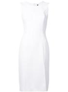 Versace Geometric Panel Slit Dress, Women's, Size: 42, White, Silk