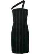 Versace Pre-owned Pinstriped Mini Dress - Black