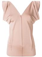 Chloé Pleated Jersey Top - Nude & Neutrals