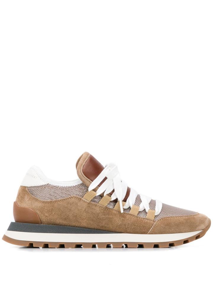 Brunello Cucinelli Lace Up Sneakers - Neutrals
