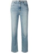 T By Alexander Wang Cropped Straight Leg Jeans - Blue