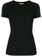 Versace Jeans - Logo Stamp T-shirt - Women - Cotton/spandex/elastane - 44, Black, Cotton/spandex/elastane