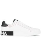 Dolce & Gabbana White Black Portofino Sneakers
