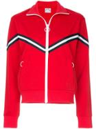 The Upside Striped Appliqués Winderbreaker - Red