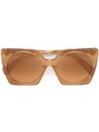 Yohji Yamamoto Square Frame Sunglasses - Metallic
