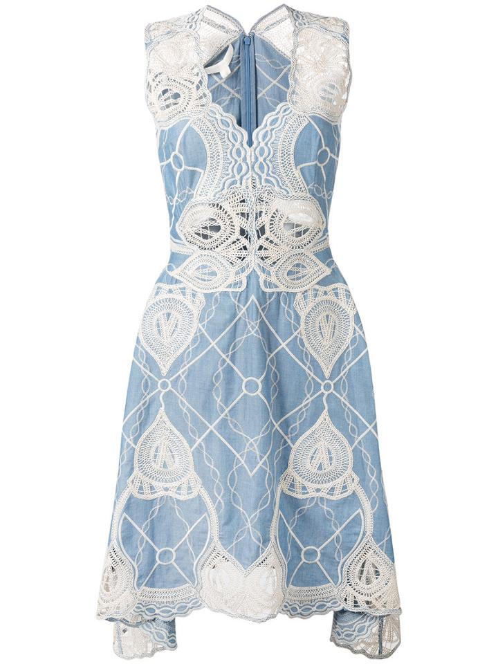 Jonathan Simkhai - Asymmetric Sleeveless Dress - Women - Cotton - 8, Blue, Cotton