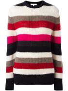 Iro 'solal' Striped Jumper, Women's, Size: Large, Black, Acrylic/alpaca/merino