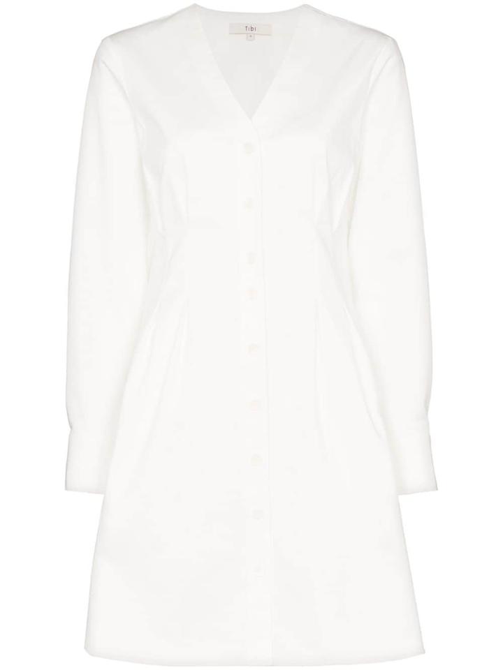 Tibi Dominic Twill Shirt-dress - White