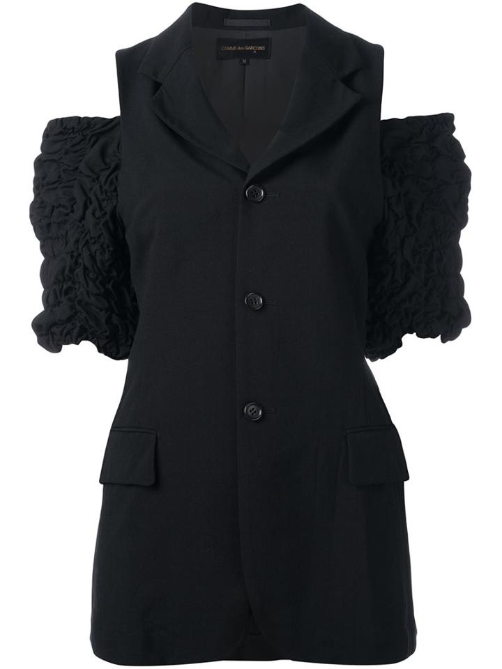Comme Des Garçons Vintage Sleeveless Jacket With Ruffle Detailing