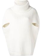 P.a.r.o.s.h. Cowl Neck Jumper, Women's, Size: Small, White, Polyamide/wool
