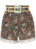 Elisabetta Franchi Loveheart Shorts - Black