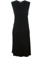 T By Alexander Wang Overlay Midi Dress, Women's, Size: S, Black, Rayon