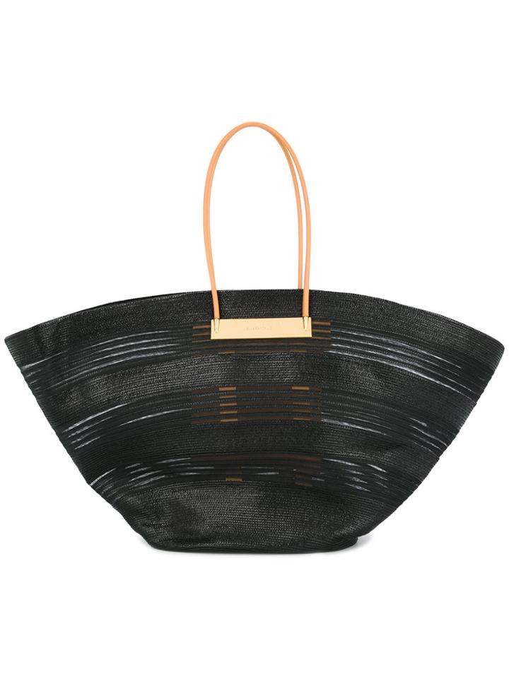 Balenciaga Vintage Cable Mesh Hand Tote Bag - Black