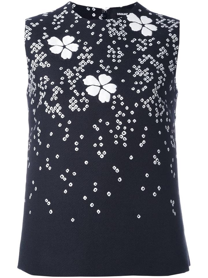 Dsquared2 Floral Detail Sleeveless Blouse