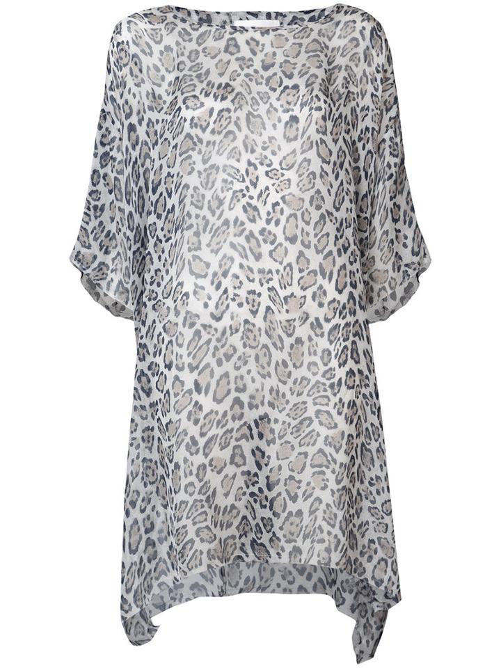 Faith Connexion - Oversized Leopard Print Blouse - Women - Silk - M, Brown, Silk