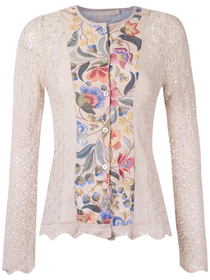 Knit Cardigan - Women - Acrylic/viscose - P, Pink/purple, Acrylic/viscose, Cecilia Prado