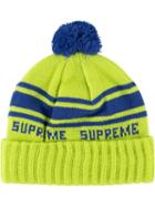 Supreme Classic Stripe Beanie Hat - Green