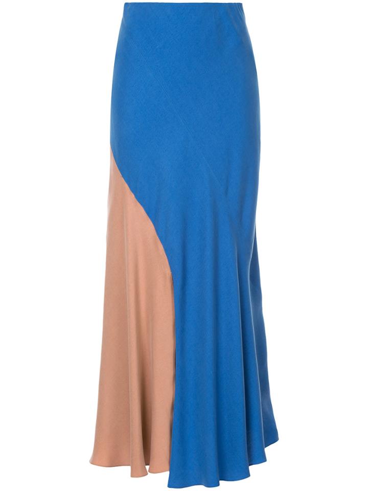 Ginger & Smart Two-tone Overlap Skirt - Blue
