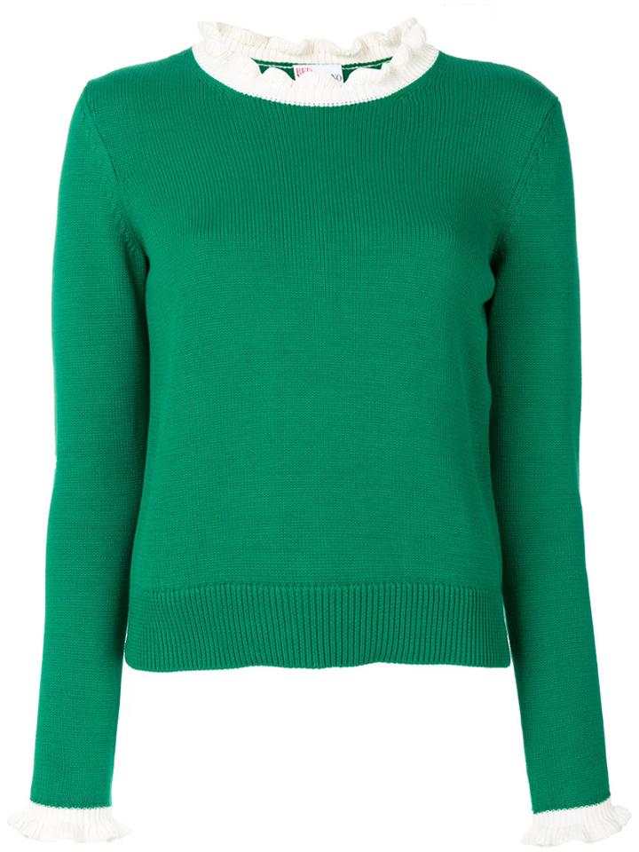 Red Valentino Contrast Trim Jumper - Green
