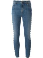 Amen Skinny Jeans, Women's, Size: 42, Blue, Cotton/spandex/elastane/metal/glass