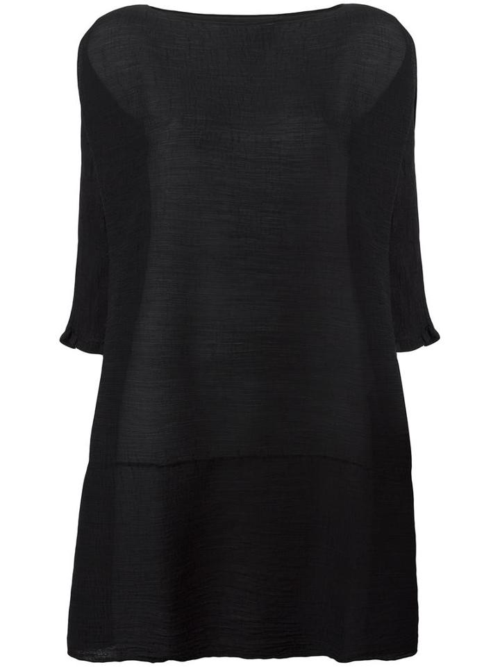 Issey Miyake Cauliflower Creased Oversized Blouse, Women's, Black, Polyester